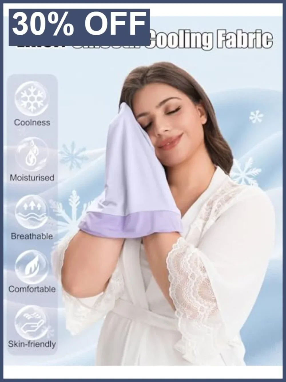 Cooling Viscose Lined Sleep Bonnet for Women Adjustable Hair Wrap